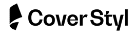 Logo noir sur fond vert forêt, affichant une icône stylisée à gauche et le texte "CoverStyl" en majuscules et minuscules.